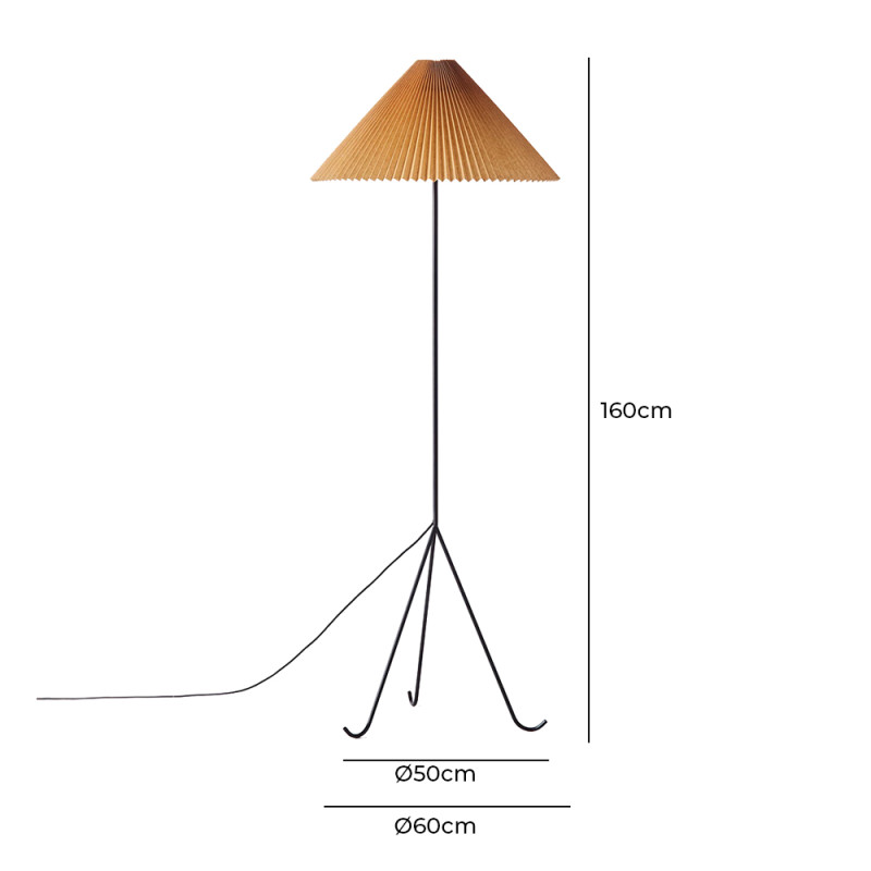 Specification Image for Dusty Deco Geraldine Floor Lamp