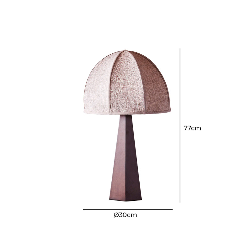 Specification Image for Dusty Deco Hexagon Table Lamp