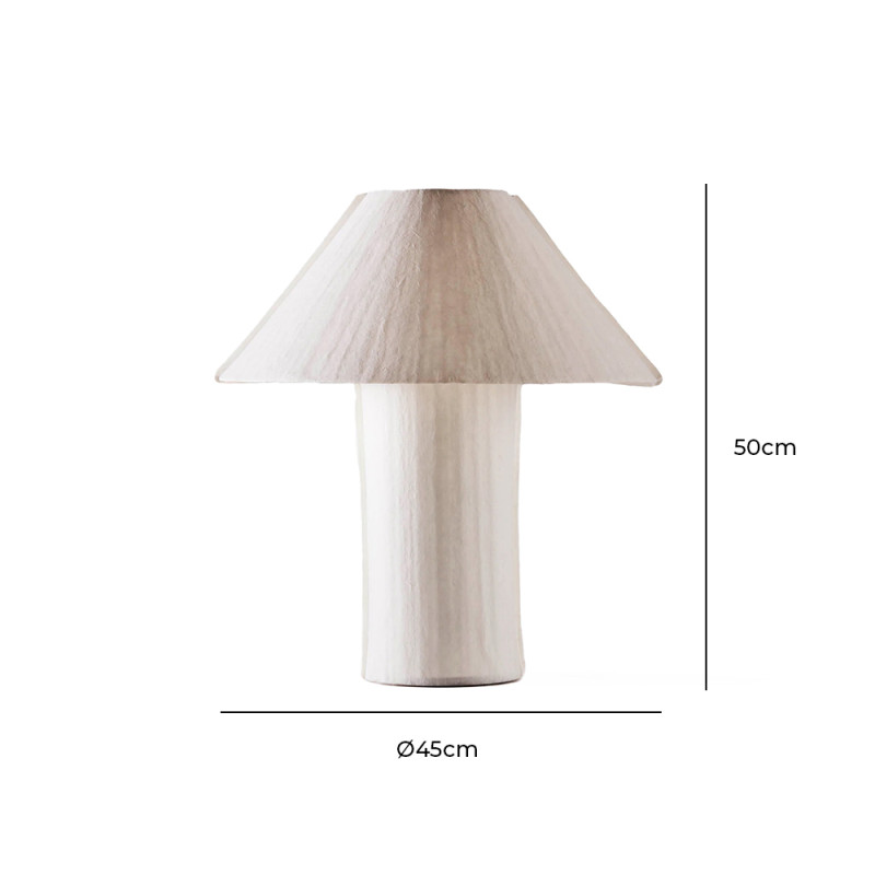 Specification Image for Dusty Deco Paper Table Lamp