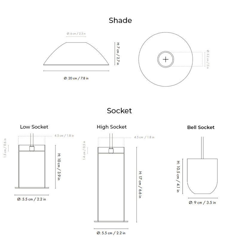 Specification Image for Ferm Living Collect Brass Pendant Hoop
