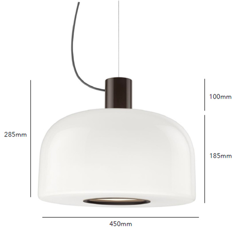 Specification Image for Flos Bellhop Glass S2 Pendant