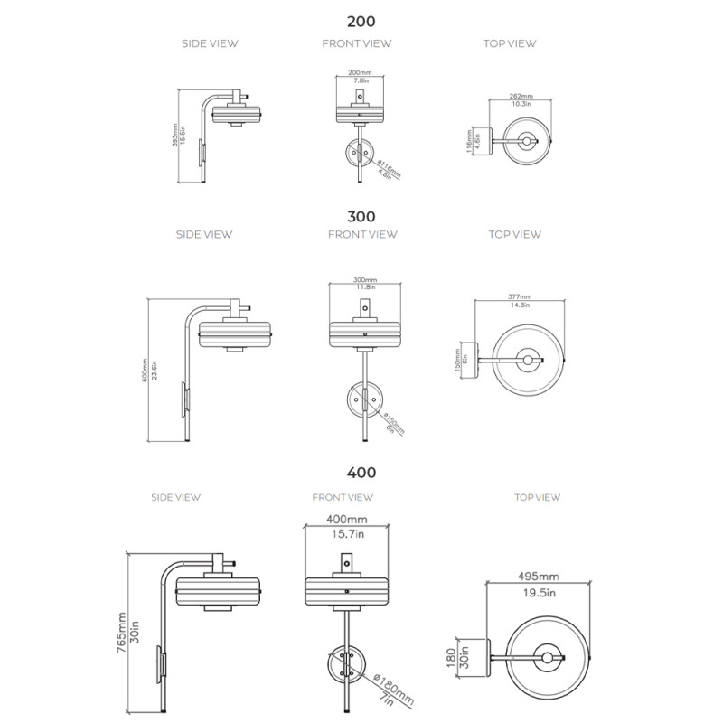 Specification Image for Bert Frank Masina Wall Light