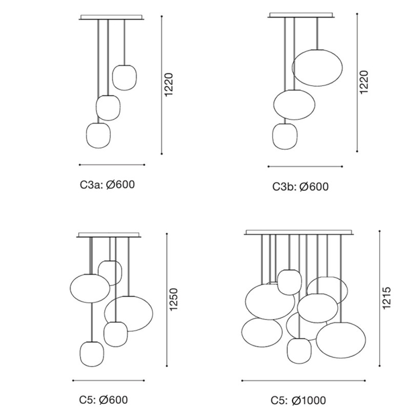 Specification Image for Established & Sons Filigrana Cluster Suspension