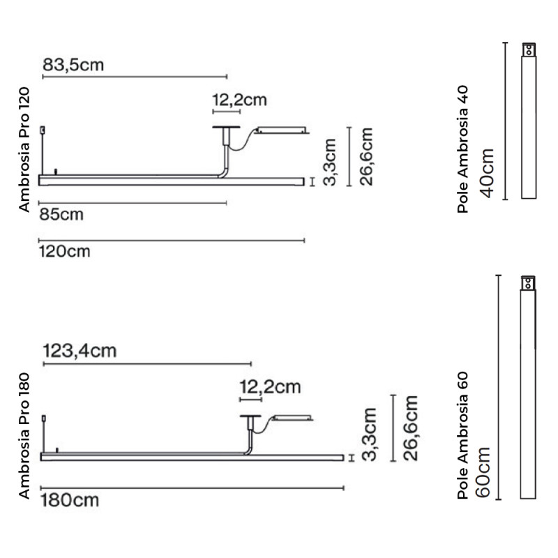 Specification Image for Marset Ambrosia Pro LED Suspension