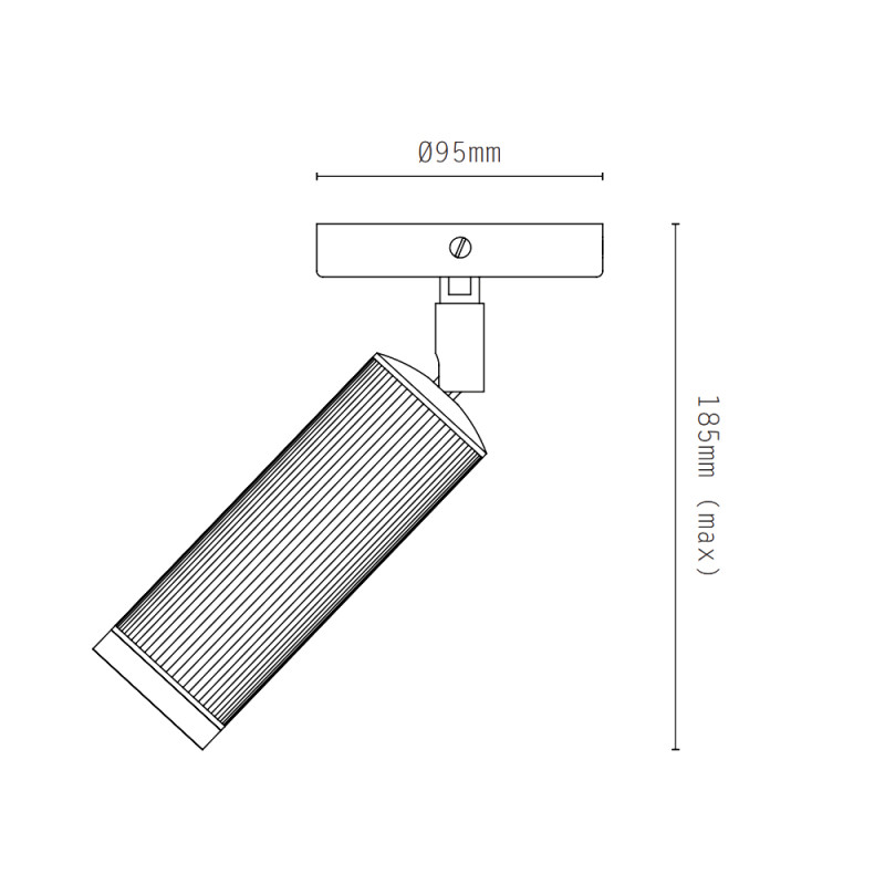 Specification Image for J. Adams & Co Spot Single Ceiling Light