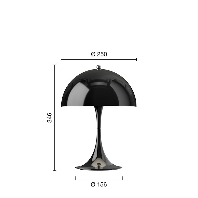 Specification Image for Louis Poulsen Panthella 250 Portable Lamp