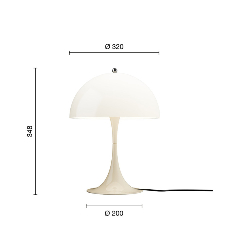 Specification Image for Louis Poulsen Panthella 320 Table Lamp