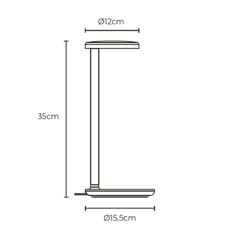 Specification Image for Flos Oblique LED Table Lamp