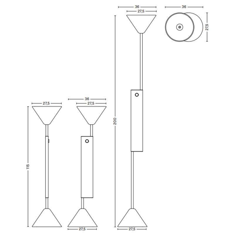 Specification Image for HAY Twist Floor Lamp