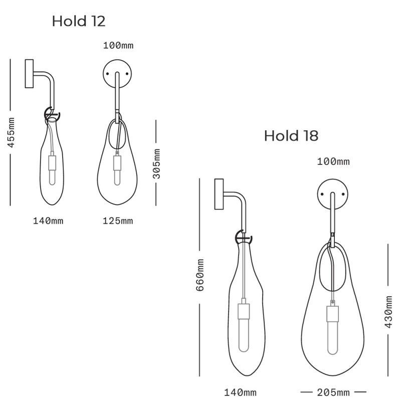 Specification Image for SkLO Hold Wall Light