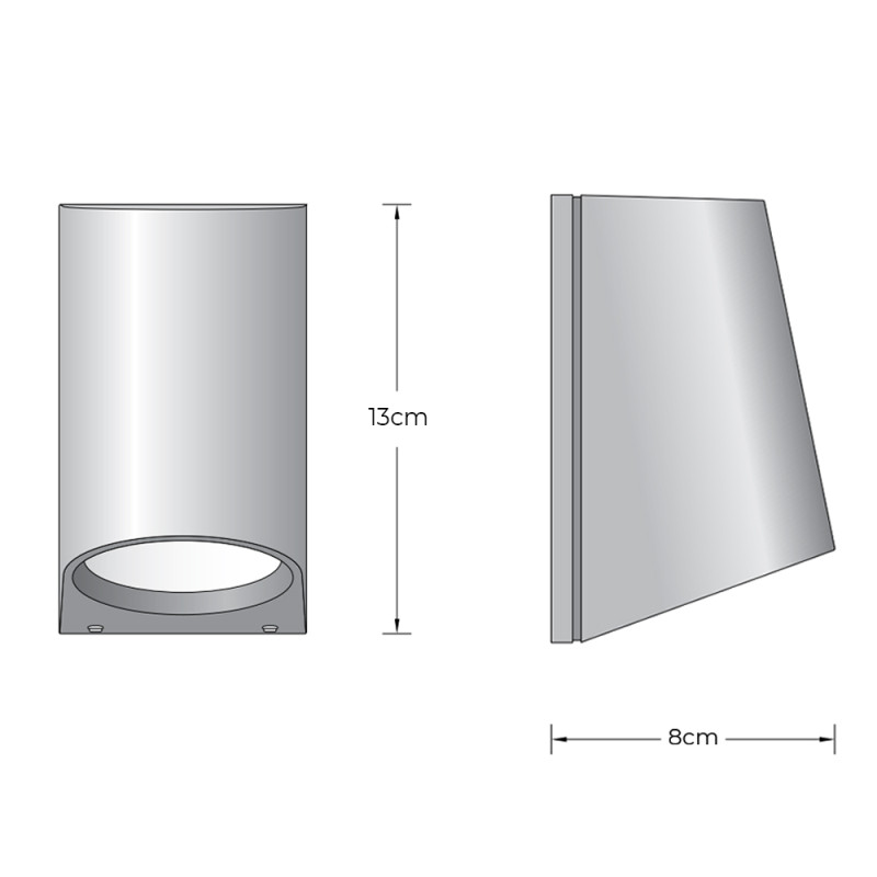 Specification Image for BEGA 24501 LED Wall Light
