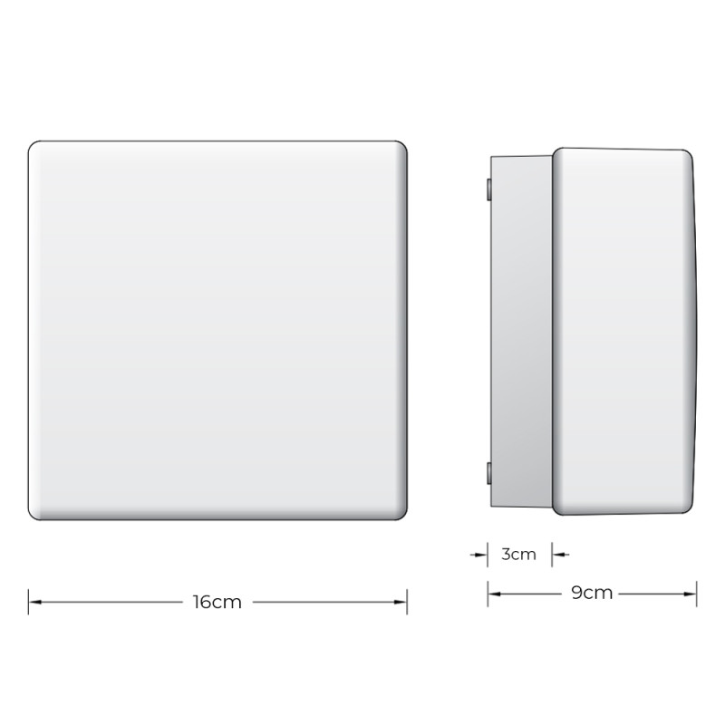 Specifiction Image for BEGA 12146 LED Ceiling / Wall Light