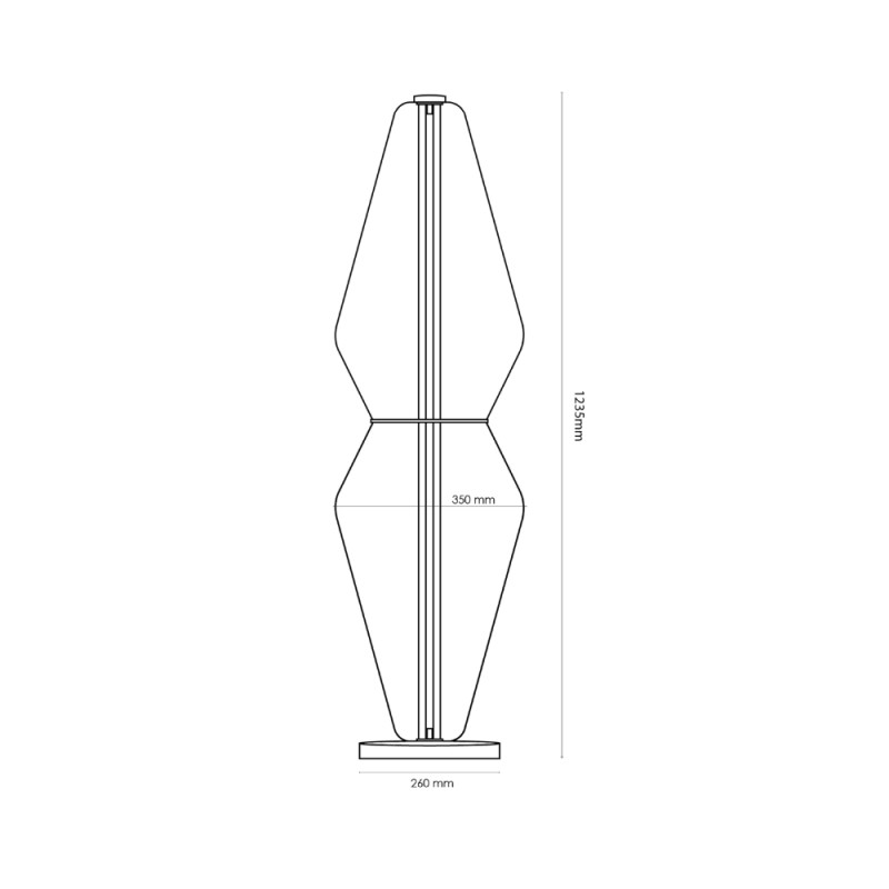 Specification Image for RUBN The Palazzo LED Floor Lamp