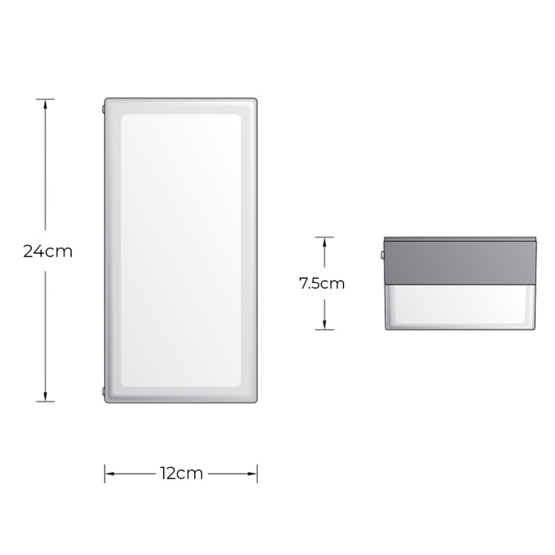 Specification Image for BEGA 33604 LED Outdoor Wall Light