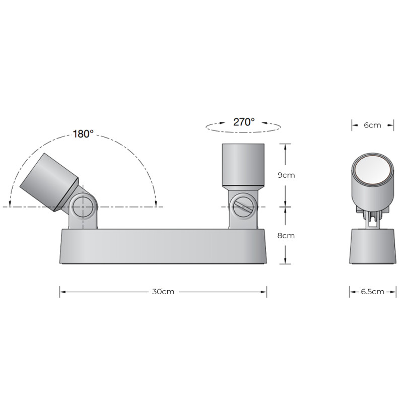 Specification Image for BEGA 84580 LED Spotlight