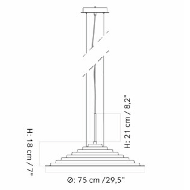 Specification Image for Audo Copenhagen Chancery LED Pendant