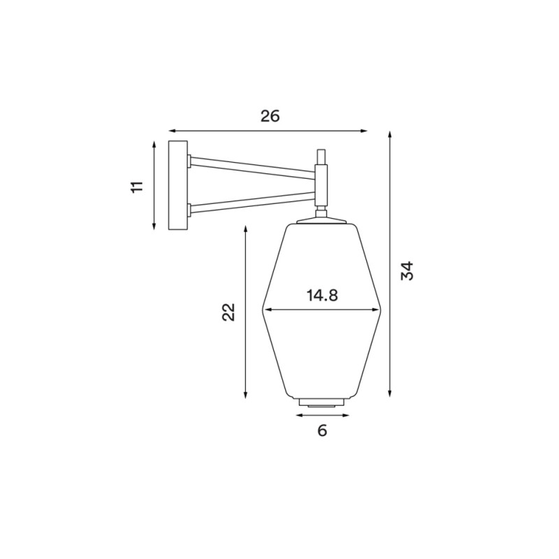 Specification Image for Northern Dahl Wall Lamp