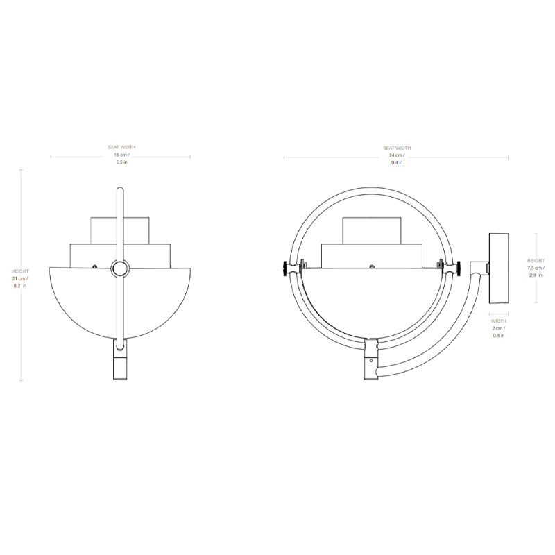 Specification Image for Gubi Multi-Lite Wall Light