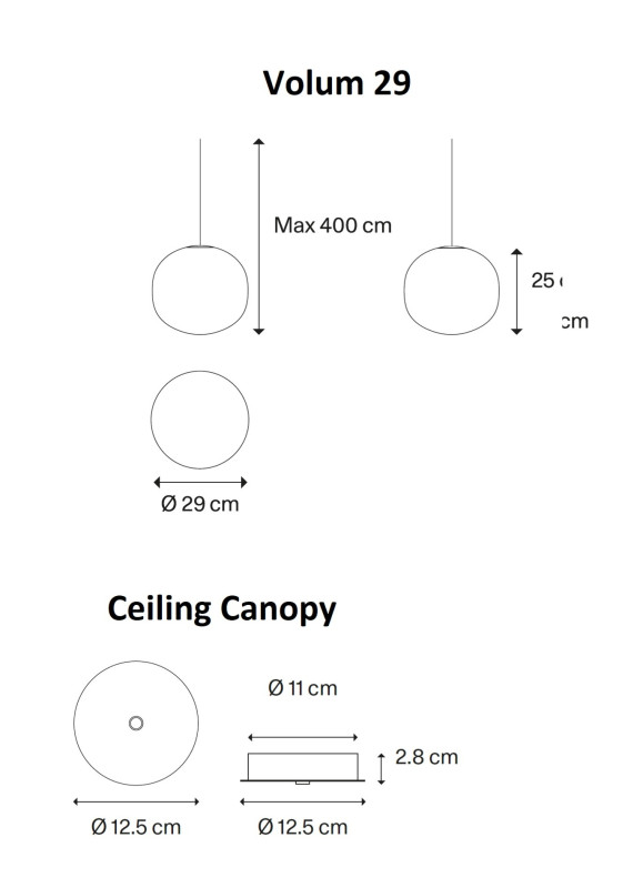 Specification image for Lodes Volum Pendant