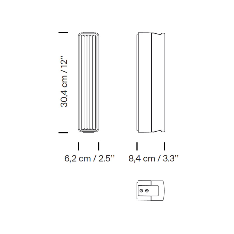 Specification Image for Santa & Cole Estadio Singular LED Wall Light