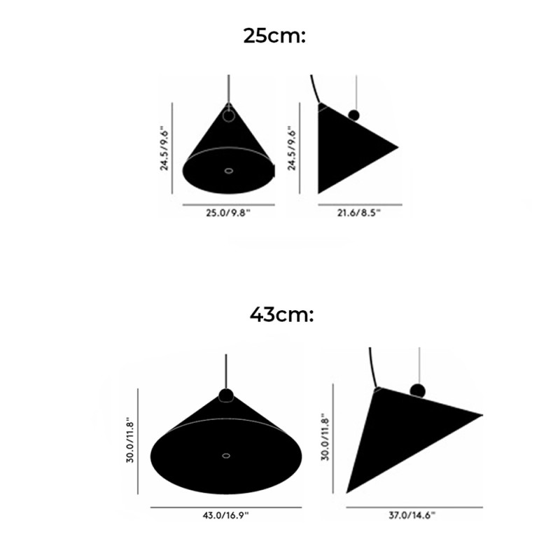 Specification image for Tom Dixon Pose Pendant