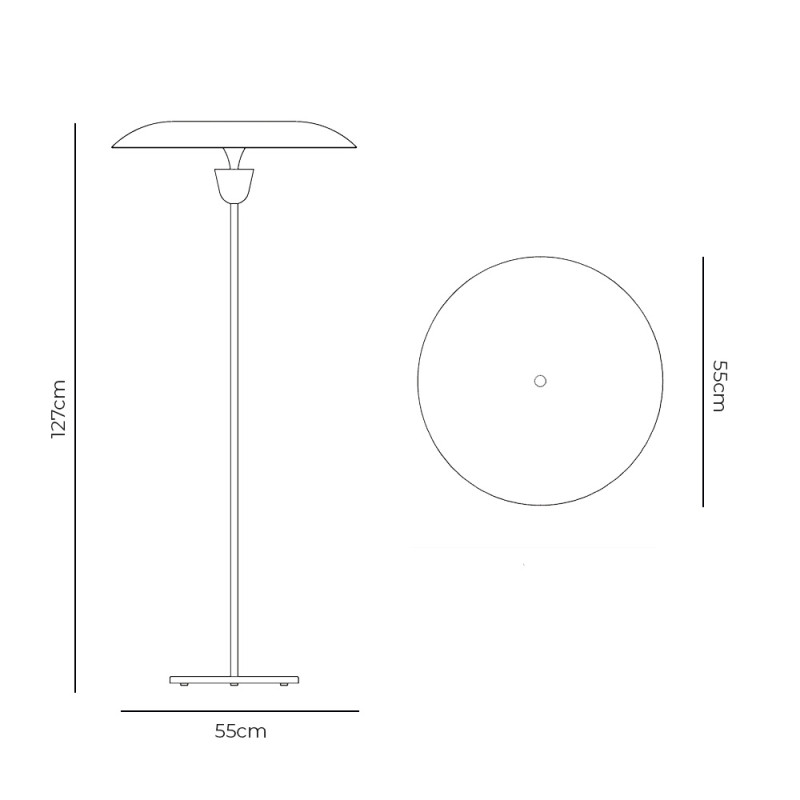 Specification image for New Works Kantarell Floor Lamp