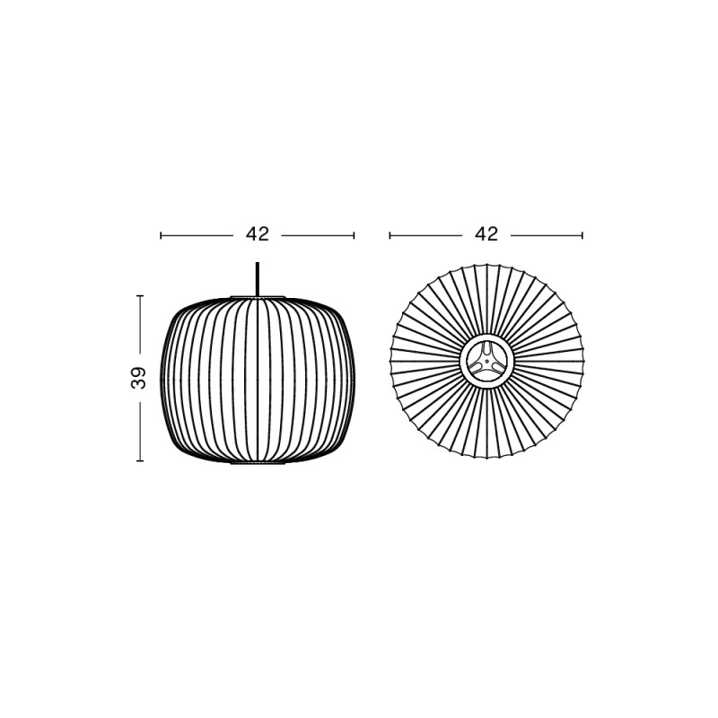 Specification Image for HAY Nelson Roll Bubble Pendant Light