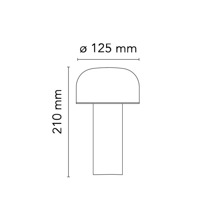 Specification Image for Flos Bellhop Unplugged LED Portable Lamp