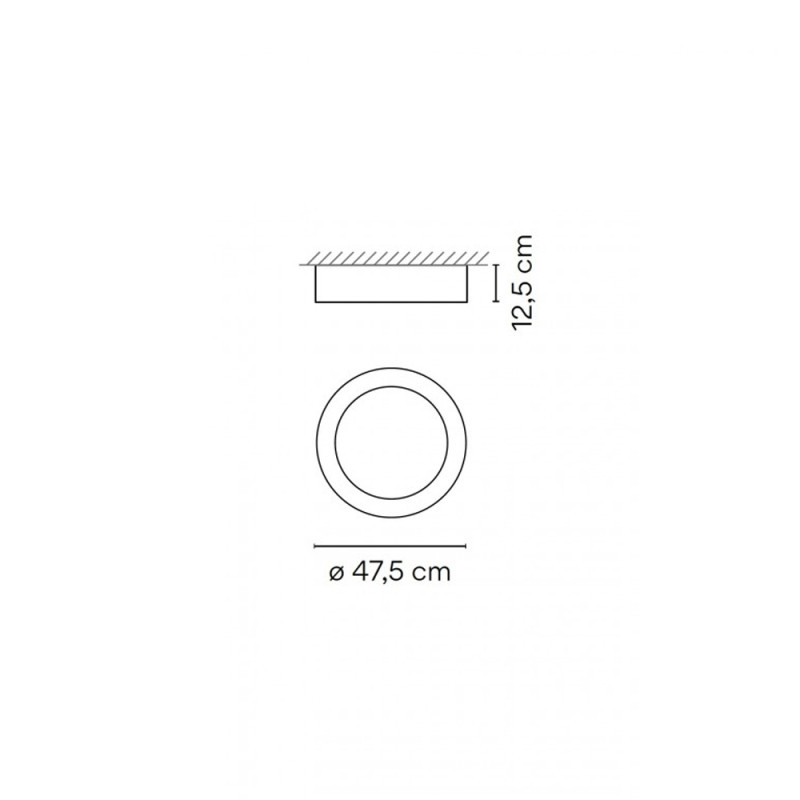 Specification Image for Vibia Duo Petra Round LED Ceiling Light