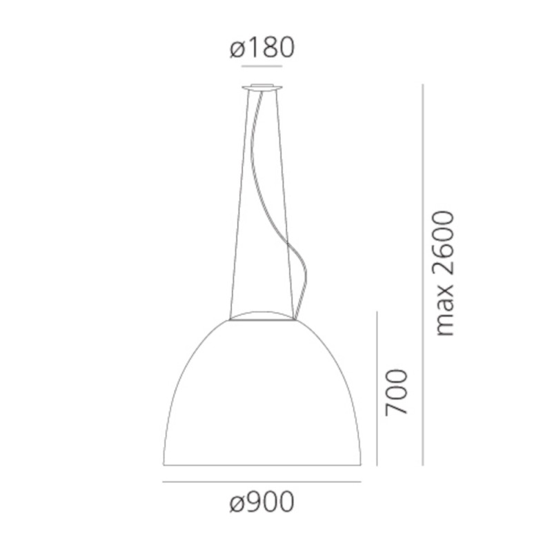Specification Image for Artemide Nur 1618 LED Pendant Light