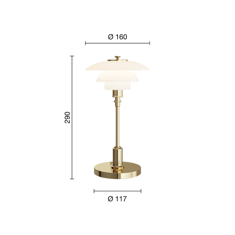 Specification Image for Louis Poulsen PH 1/1 Portable LED Lamp