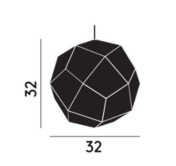 Specification image for Tom Dixon Etch Pendant Light 