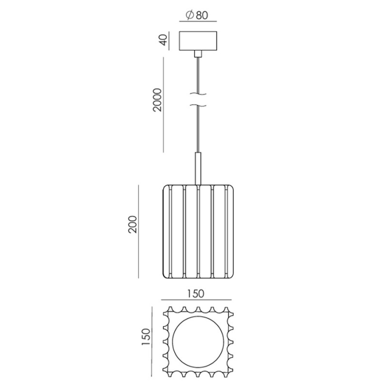 Specification Image for Aromas Del Campo Pire Pendant