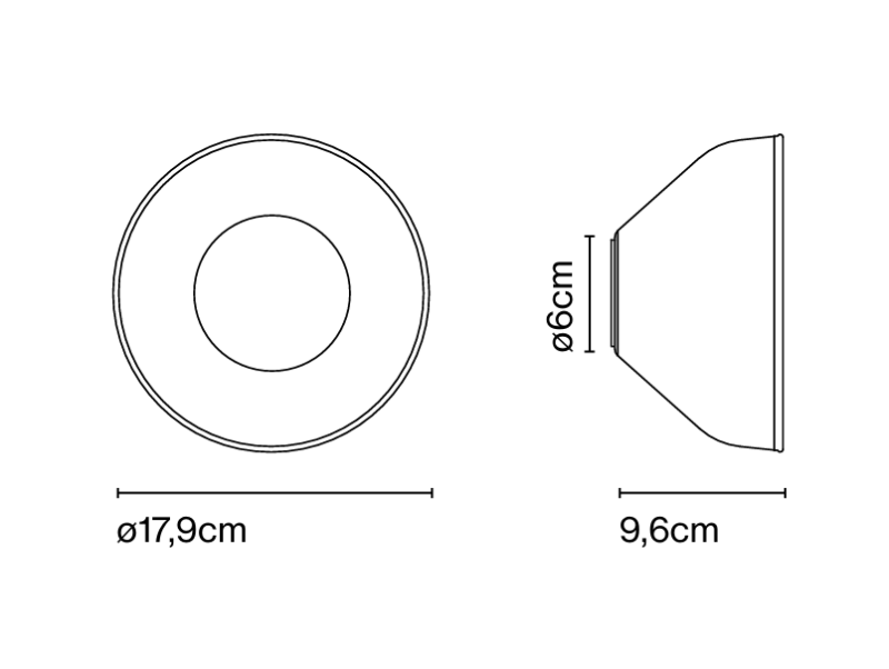 Specification Image for Marset Aura LED Wall Light Specification