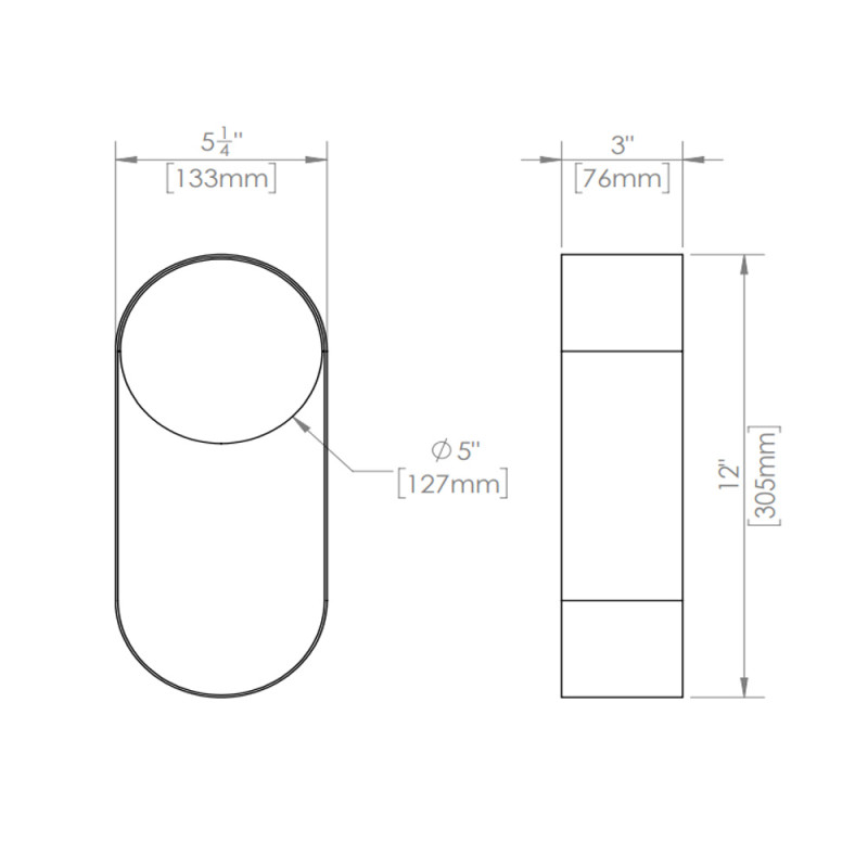 Specification Image for Hollis + Morris Oyster LED Sconce