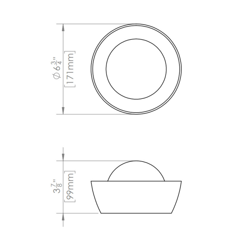 Specification Image for Hollis + Morris Berm Orb LED Sconce