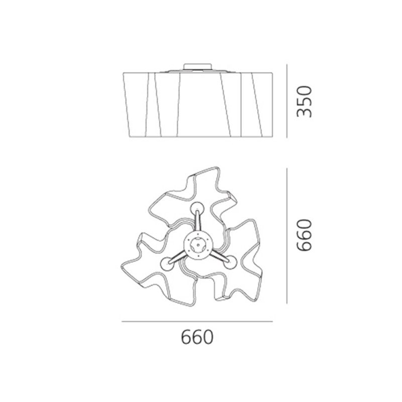 Specification Image for Artemide Logico Ceiling 3 x 120° Light