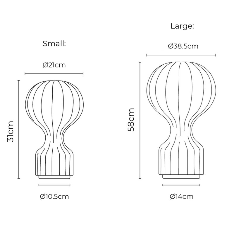 Specification Image for Flos Gatto Table Lamp