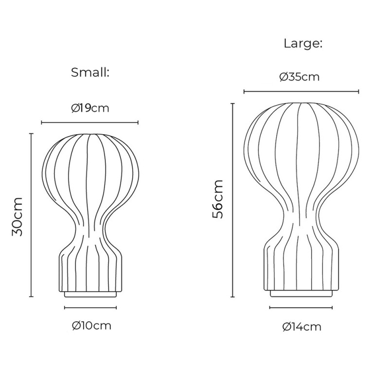Specification Image for Flos Gatto Table Lamp
