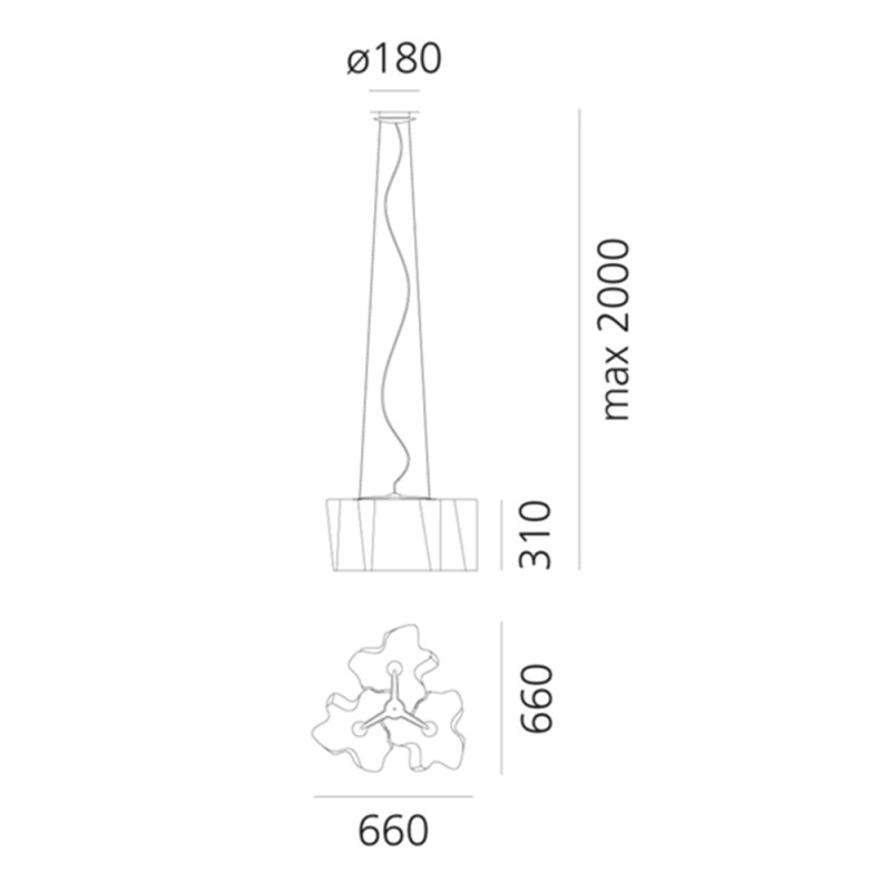Specification Image for Artemide Logico Suspension 3 x 120º