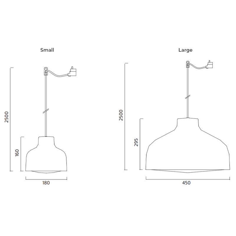 Specification Image for Zero Lens Pendant
