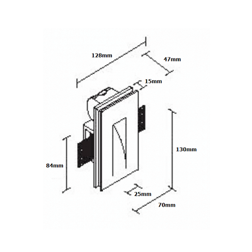 Specification Image for Light Attack GYP-3 Plaster-In LED Wall Light