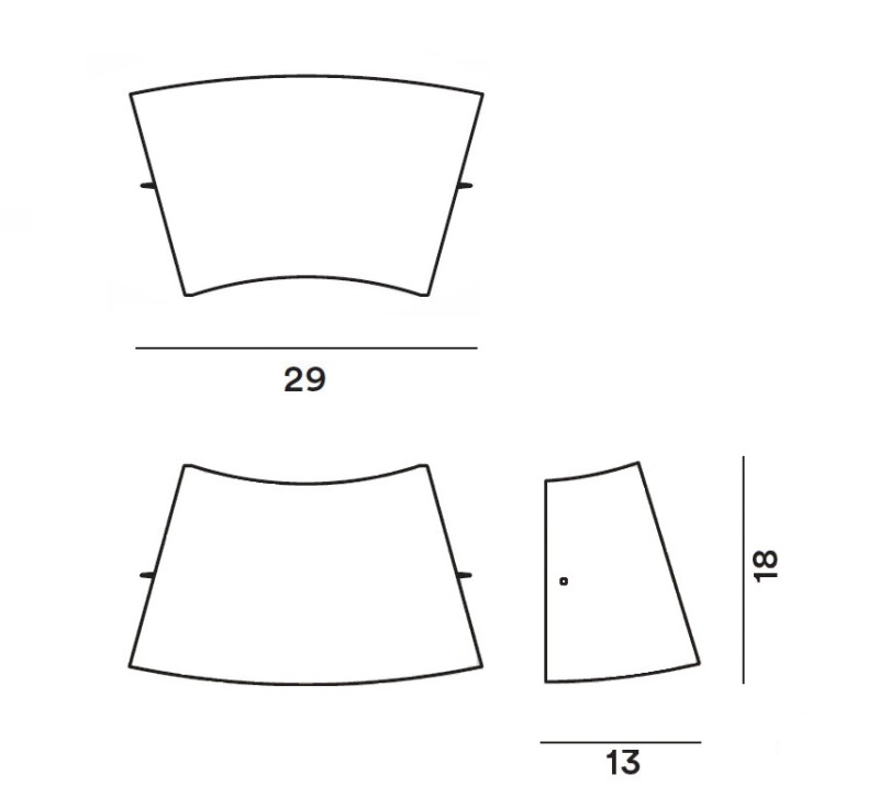 Specification image for Foscarini Tutu Wall Light