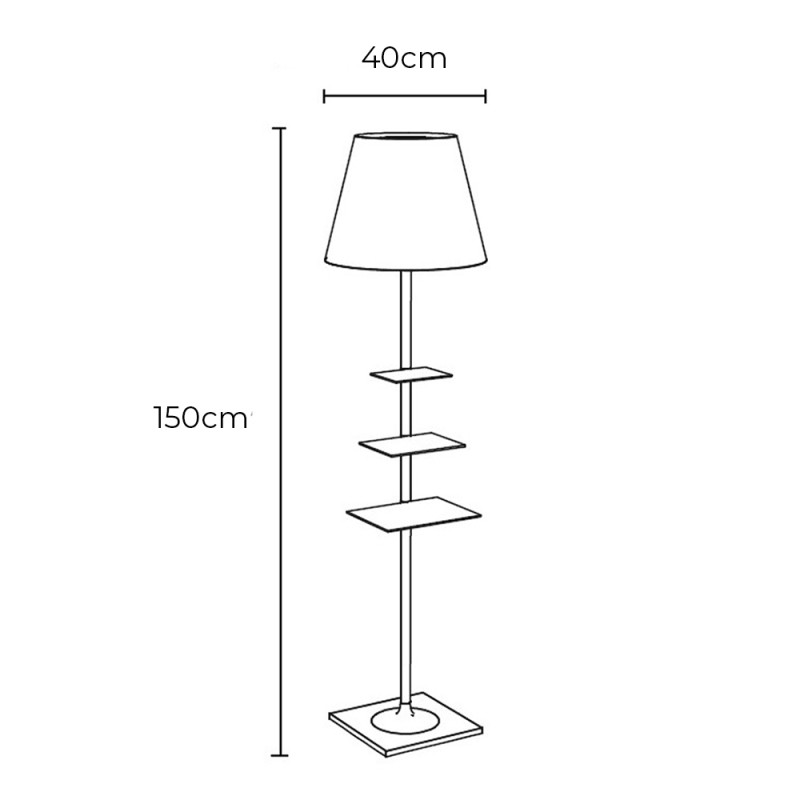 Specification Image for Flos Bibliotheque Nationale Floor Lamp