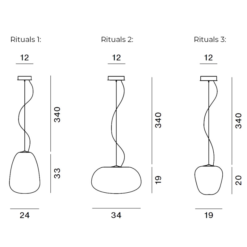 Specification Image for Foscarini Rituals Pendant Light
