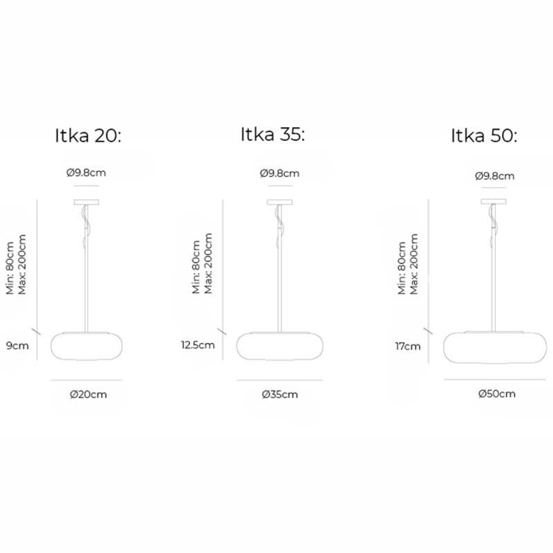 Specification Image for Artemide Itka Suspension Light