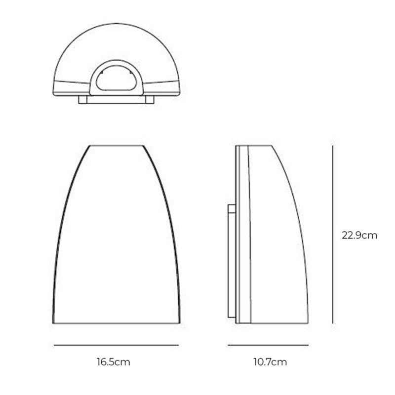 Specification image for Artemide Architectural Molla LED Exterior Wall Light