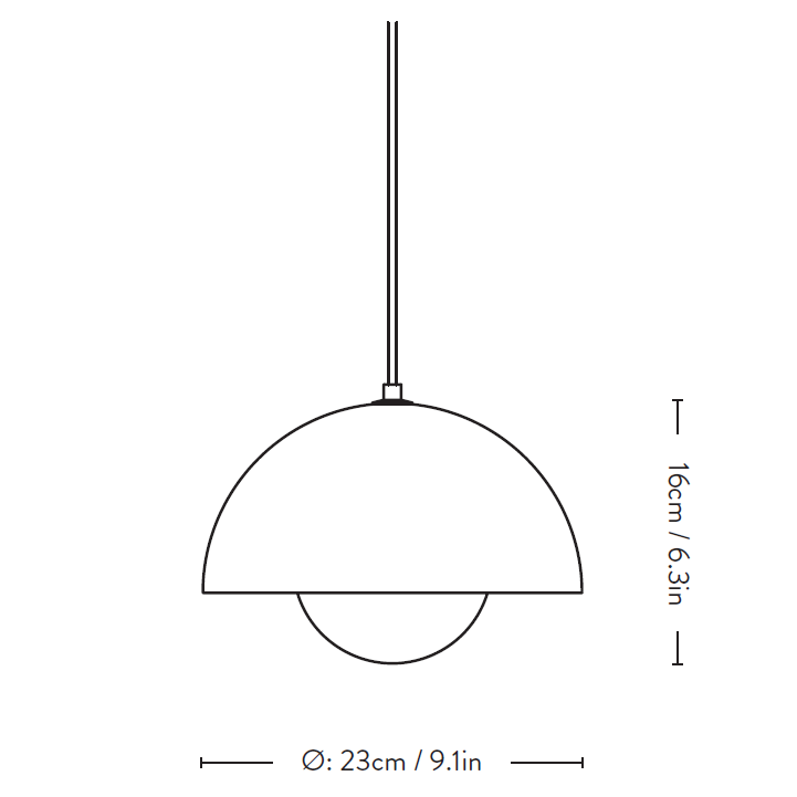 Specification Image for &Tradition Flowerpot VP1 Pendant