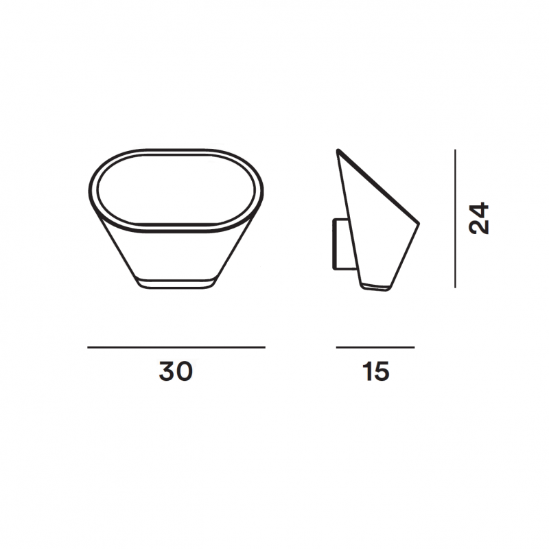 Specification Image for Foscarini Aplomb LED Wall Light