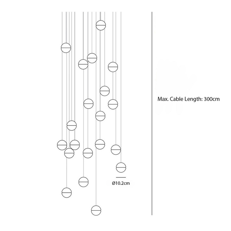 Specification Image for Bocci 14 Series Chandelier
